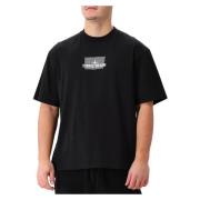 Stone Island Svart Front Logo T-shirt Snygg Black, Herr