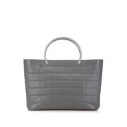 Chanel Vintage Pre-owned Laeder totevskor Gray, Dam