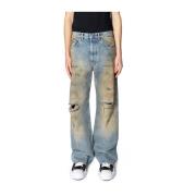 Acne Studios 2021M Loose Fit Jeans Mid Blue Blue, Herr