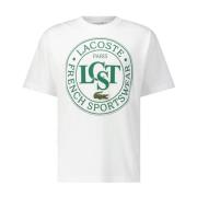 Lacoste T-shirt med tryck och logotyp White, Herr