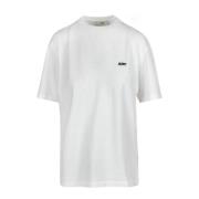 Autry Bomull T-shirt med Broderat Logotyp White, Dam