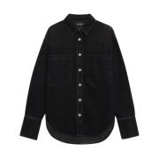 Anine Bing Oversized Dante Skjorta Svart Black, Dam