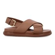 Marni Bekväm Sandal för vardagsbruk Brown, Dam