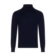 Windsor Kashmir Turtleneck Tröja Blue, Herr