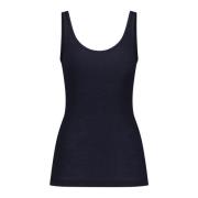 Vince Ribbed Top Blue, Dam