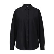 Riani Elegant Button-Up Blus Black, Dam