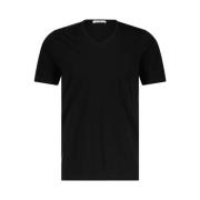 Stefan Brandt Klassisk V-ringad T-shirt Black, Herr