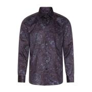 Etro Casual Skjorta med Paisley Mönster Purple, Herr