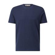 Maurizio Baldassari Linne T-shirt med rund hals Blue, Herr