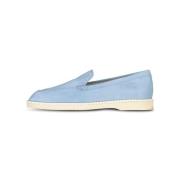 Hogan Velour Loafers Gummisula Slip On Blue, Dam