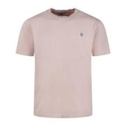 Stone Island Broderad Logga Bomull T-shirt Pink, Herr