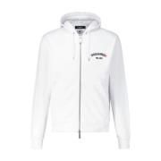 Dsquared2 Sportig Zipper Hoodie White, Herr