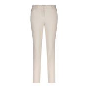 Seductive Slim Fit Dragkedja Ficka Affärsbyxor Beige, Dam