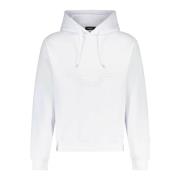 Dsquared2 Logo-Print hoodie Casual stil Bomull White, Herr