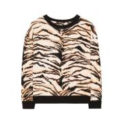 Roberto Cavalli Frihetstryck Sweatshirt Rund Hals Långa ärmar Multicol...