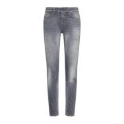 Dondup Trendiga Monroe Jeans i Bio-Bomull Gray, Dam