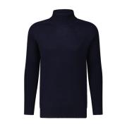 Gran Sasso Ull Turtleneck Tröja Modern Stil Blue, Herr