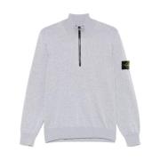 Stone Island Grå Stickad Tröja Gray, Herr