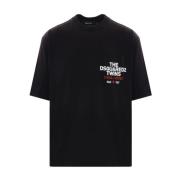 Dsquared2 Svart T-shirt S74Gd1407 S23009 900 Black, Herr