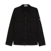 Stone Island Svart Skjorta för Män Black, Herr