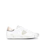 Philippe Model Låga Damsneakers Croco Vit Guld White, Dam