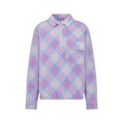 Dior Tartan Zip Sweatshirt Lila Multicolor, Herr