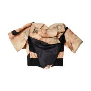 Vivienne Westwood Korsettstil Beige Sweetheart Neck Topp Multicolor, D...