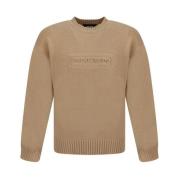 Dsquared2 Broderad Logotyp Bomullströja Beige, Herr