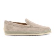 Tod's Mocka Loafer med Graverat Logotyp Beige, Herr