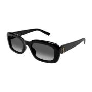 Saint Laurent Oval Monogram Pearl Solglasögon Black, Dam