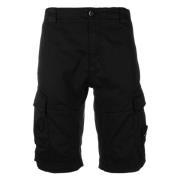 C.p. Company Svarta Cargo Bermuda Shorts Black, Herr