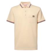 Valentino Garavani Vita T-shirts och Polos Logo Patch Beige, Herr