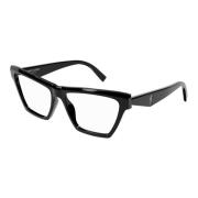 Saint Laurent Svart Silver Logga Glasögonbågar Black, Unisex