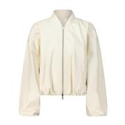 Arma Vändbar Blouson med Läder Beige, Dam