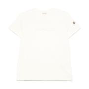 Moncler Beige T-shirts och Polos med Logo Patch Beige, Dam