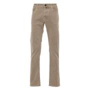 Jacob Cohën Handgjorda bomulls-/lyocellbyxor, Modell Bard Beige, Herr