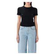 Mugler Piercing T-shirt för en trendig look Black, Dam