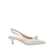 Magda Butrym Kitten Heels i Cream Pearl Gray, Dam