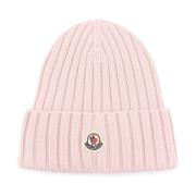 Moncler Broderad Logotyp Ullmössa Pink, Dam