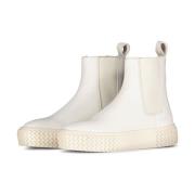 Copenhagen Shoes Stiliga Platform Chelsea Boots White, Dam