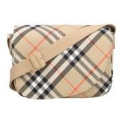 Burberry Stilig Rutig Messenger Väska Multicolor, Dam