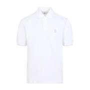 Brunello Cucinelli Vit T-shirt för män White, Herr