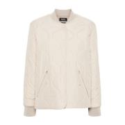 A.p.c. Vit Pufferjacka Ribbad Krage White, Dam