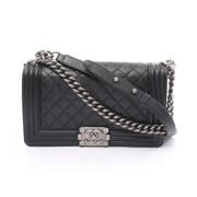 Chanel Vintage Pre-owned Laeder crossbodyvskor Black, Dam