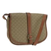 Celine Vintage Pre-owned Canvas axelremsvskor Beige, Dam