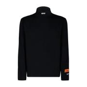 Heron Preston Svart Logo Patch T-Shirt med Långa ärmar Black, Herr