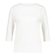 Allude Silke-Kashmir Blandning Pullover Tröja White, Dam