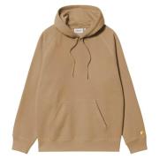 Carhartt Wip Huvtröja Chase Sweatshirt Brun Guld Beige, Herr