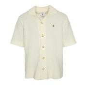 Casablanca Sommar Polo Stickad Skjorta med Knapp fram Beige, Herr