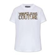 Versace Jeans Couture T-shirt med logotyp White, Dam